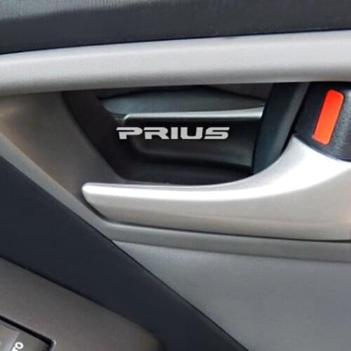 Car Interior Door Handle Ornament for Toyota Prius 30 Stainless Steel Accessories Car Styling 4pcs