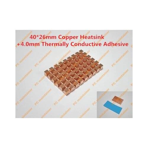 40*26mm Copper Heatsink+4.0mm Thermally Conductive Adhesive mSATA NGFF 5030 msata3.0 solid state disk SSD radiator Cooler