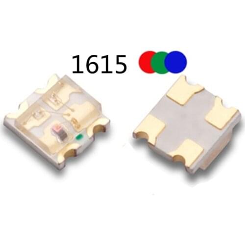 4000PCS 1615 RGB smd led red+green+blue 1.6*1.5mm full color LEDs Common cathode / common anode 0603 1.8-2.0v 20mA dropshipping