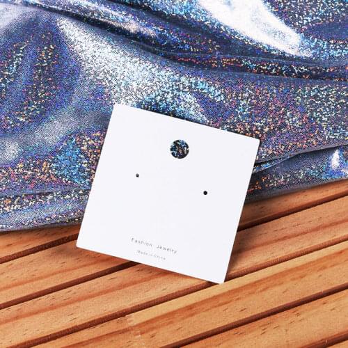8X8cm Simple Jewelry Necklace Package Paper Cards 20Pcs/Lot White Cardboard Dangle Earring Studs Card Handmade Pendant Accessory