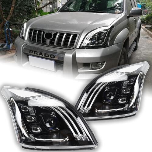 AKD Car Styling for Toyota Prado Headlight 2004-2009 LC2700 LED Headlight DRL Head Lamp LED High Low Beam Accessories