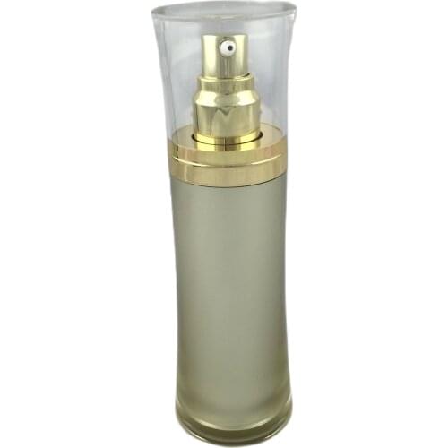 60ML pearl white/pink/gold slim waist Acrylic bottle for lotion/emulsion/foundation/serum/gel cosmetic packing plastic bottle