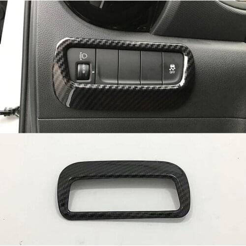 For Hyundai Kona Encino 2018 2019 Accessories Auto Headlight Switch Button Sequins Internal Decoration Stickers Car Styling
