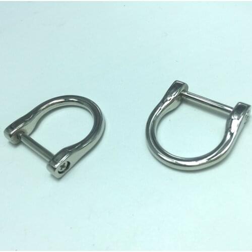 3/4 inch Nickel Screw D-Rings High Quality Metal D ring 20mm width Silver Screw Ring 40pcs/lot