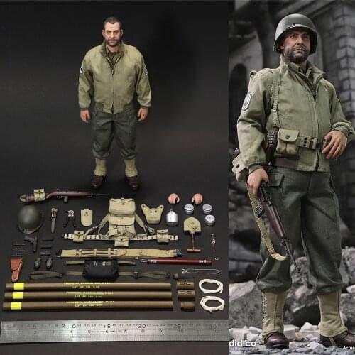 For Collection 1/6 Scale Male Solider WWII US Rangers Sergeant Horvath 12'' Action Figure Model with Weapon for Fans Holiday