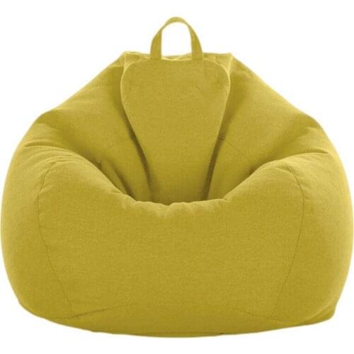 10 Solid Colored Available, Linen Bean Bag Cover without Filling Comfy Chair Comfortable Seating for Kids Home Storage