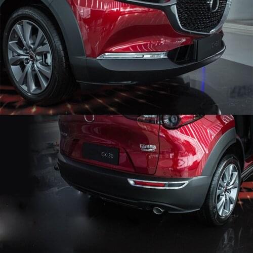For Mazda CX30 CX-30 2020 2021 ABS Chrome Car Rear Fog Light Cover Trim Sticker Rear Bumper Decoration Lamp Styling Accessories