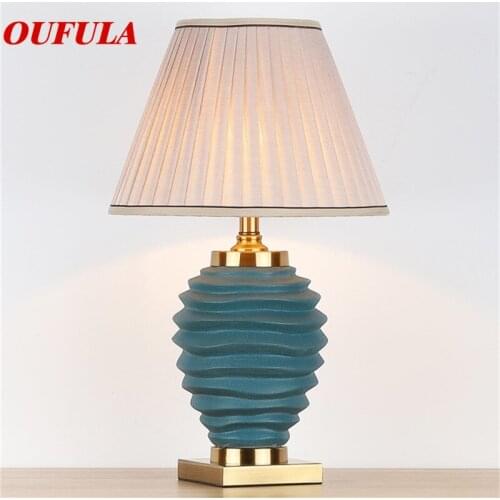 DLMH Ceramic Table Lamps Desk Luxury Modern Contemporary Fabric for Foyer Living Room Office Creative Bed Room Hotel