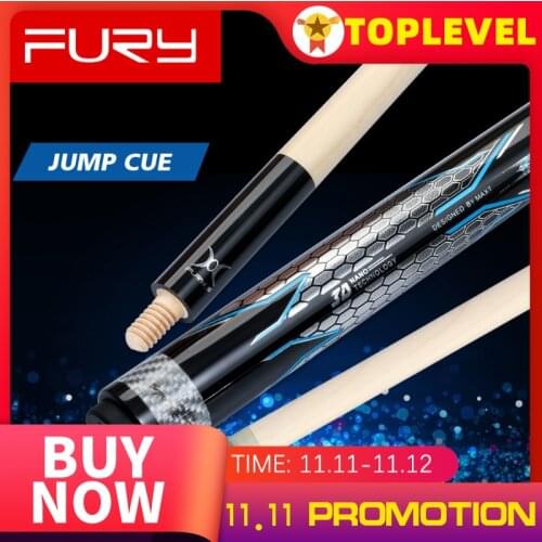 FURY FS-PJ-1 Billiard Jump Cue 13mm G10 Tip 108cm Super Light Technology Shaft Wood Teeth Feather Wrap Professional Billiar
