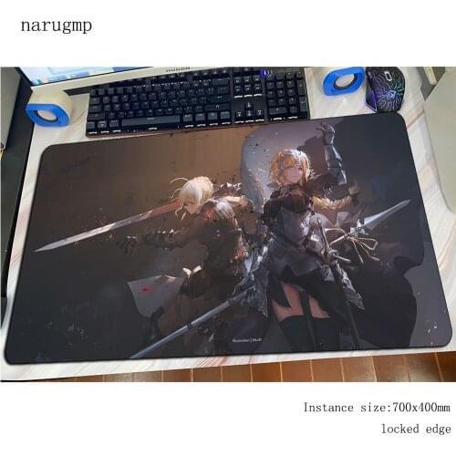 Saber Alter mouse pad gamer 80x40cm mousepad Beautiful rubber desk mat Birthday gaming padmouse pc game keyboard mats oversized
