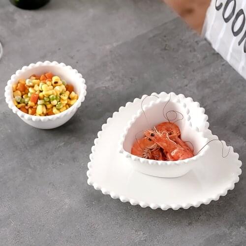 Creative Ceramic Plate Personality Shaped Dish Set Household Hotel Tableware Fruit Salad Plate Dish