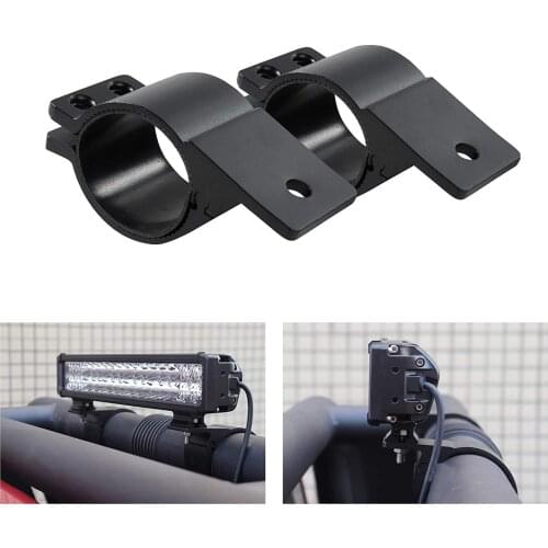 Offroad Bull Bar Roof Rack Roll Cage Mount Car SUV LED Work Light Horizontal Bar Tube Clamp Lamp Holder