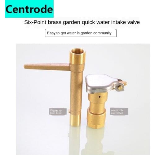 1/2 Inch 3/4 Inch 1 Inch Inner and Outer Wire Brass Quick Water Intake Valve Outdoor Garden Garden Lawn Green Water Intake