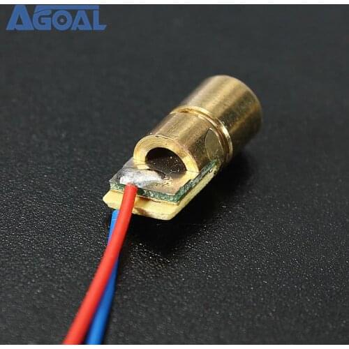 100Pcs/lot DC 5V laser head laser diode dotted copper semiconductor laser tube 6MM outer diameter