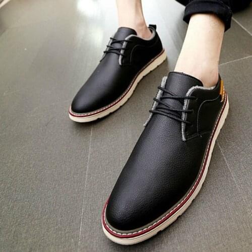 2019 New Men Oxford high quality Dress Shoes Brogue Lace Up Flats Male Casual Shoes Footwear Loafers Men Big Size 38-44 S7-33