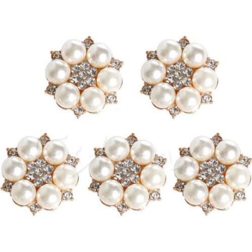 Nishine 10pcs/lot 25MM Alloy Button Special Shiny Rhinestone Diamond Button Wedding Decorative For Girl Diy Hiar Accessory