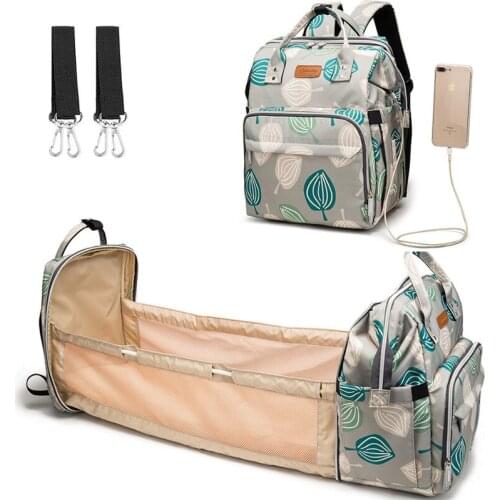 Organizer Baby Diaper Bag Bed Backpack for Mom Maternity Bag Crib Stroller Hooks Nappy Bag Large Capacity Nursing Bag Baby Care