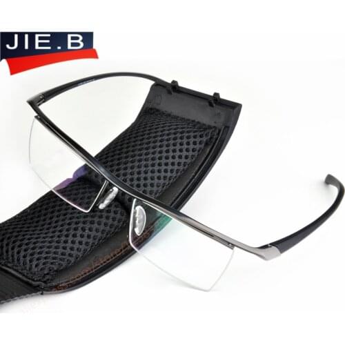 Half rim Glasses Titanium Eyeglasses Frame Men Optical Frame Reading Clear lens Computer Myopia Frame suit Prescription Eyewear