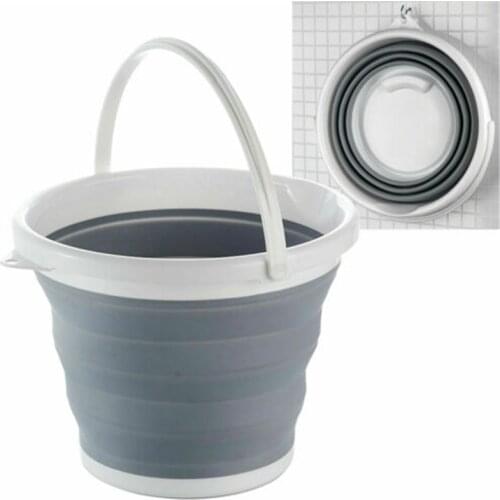 3L Portable Collapsible Bucket Folding Bucket Lid Silicone Car Washing Bucket Children Outdoor Fishing Travel Home Storage Box