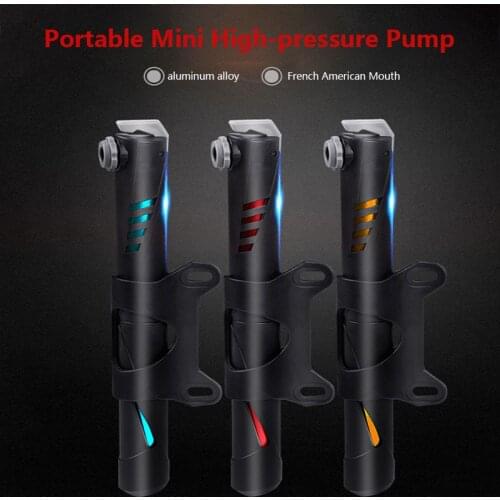 Portable Mini Bike Pump MTB Bicycle Bike Tire Inflator Pressure Pump Home-filled Basketball Pump Portable Riding Equipment