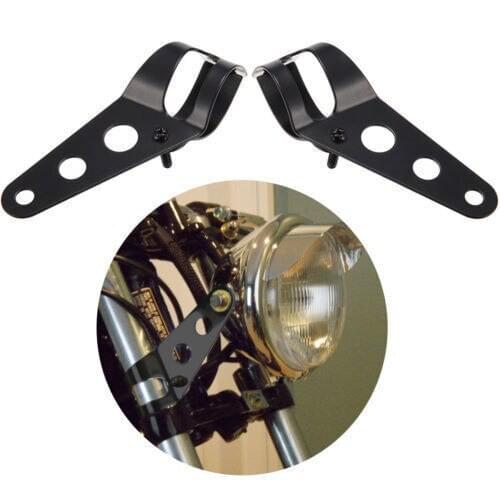 Adjustable 35~43mm Black Motorcycle Headlight Mounting Brackets Fork Clamps
