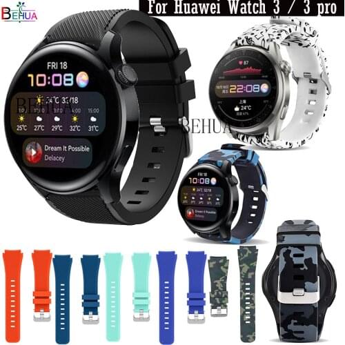 BEHUA 22MM Slicone WatchBand For Huawei Watch 3 pro Strap Smart Wristband For Realme Watch 2 Pro / S belt Bracelet Accessories