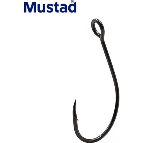 Mustad 10550 WACKY Hook Norway Jigging Ringed Eye Fishing Hooks Saltwater for Small Fishing Tackle for Big Game