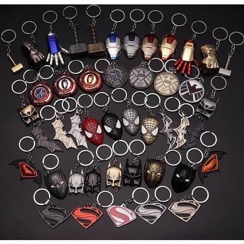 Superhero Series Fashion Charm Pendants Captain Key Chain Alloy Shield Key Rings For Gift Chaveiro Car Keychain Jewelry Souvenir
