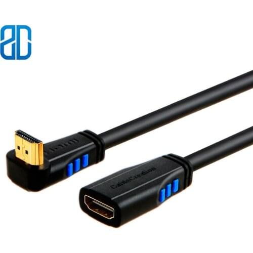 HDMI 2.0 Extension Cable Upward Angle 270 Degree 4K(60Hz) HDMI 2.0 Male To Female Cable 3D Video Ethernet Audio Return Channel