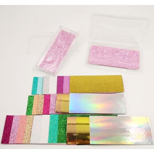 Eyelash Packaging Internal Glitter Background Paper For Rectangle Boxes Professional Eyelashes Packages Wholesale 100/200/300PCS
