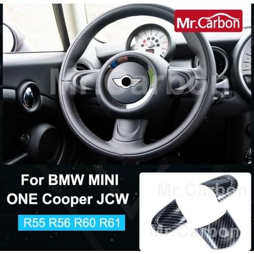 Car Steering Wheel Protective Cover For BMW MINI ONE Cooper S R55 R56 R60 R61 Interior Decorative Stickers Modified Accessories