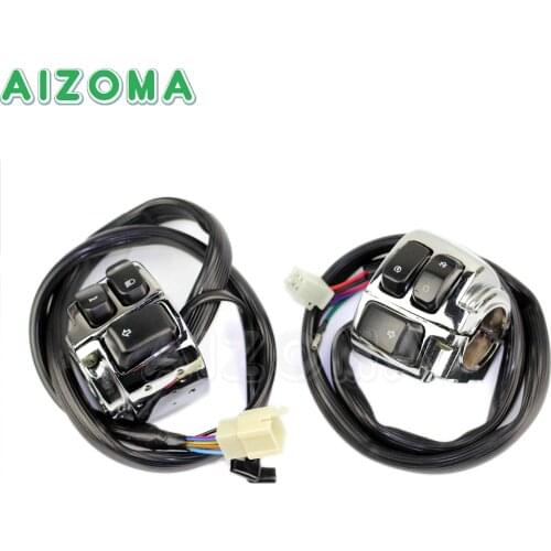 1" Handlebar Motorcycles Horn Turn Signal Headlight ON/OFF Control Switch Multi Function For Harley Softail Dyna Sportster V-Rod