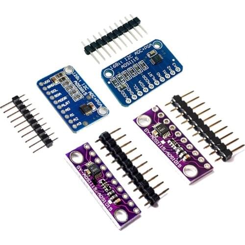 16 Bit I2C ADS1115 ADS1015 Module ADC 4 channel with Pro Gain Amplifier 2.0V to 5.5V for Arduino RPi