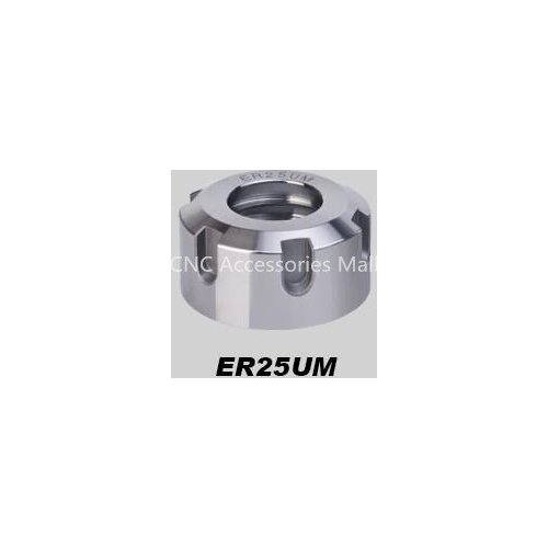 2pcs ER25 high precision full bright clamp nut ER25UM Spindle Nut for ER COLLET, CNC collet chuck Nuts