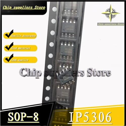 20PCS-100PCS) IP5306 SOP-8 P5306 5306 2.1A charging / 2.4A discharging Highly integrated mobile power chip New and original