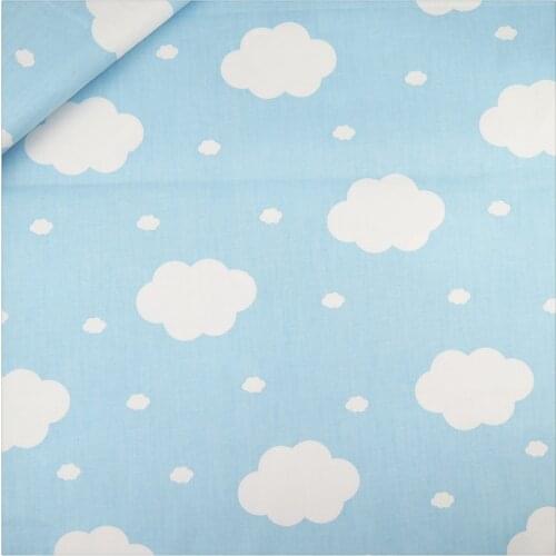 2016 New Blue Clouds Style Cotton Fabric Fat Quarters Diy Sewing Patchwork Home Textile Fabric For Dog Clothes Bags Materail