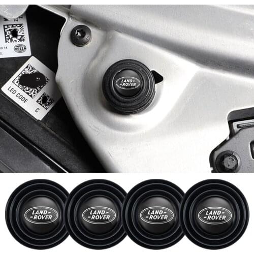 4Pcs Car Door Shock Absorption Gasket Stickers For Land Rover Defender Discovery Range Rover Freelander Evoque SV SVR Velar
