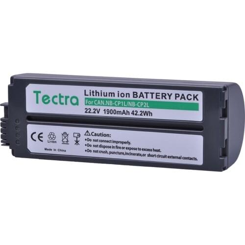 Tectra 1900mAh 1pcs NB-CP1L NB-CP2L Battery for Canon CG-CP200 Photo Printer SELPHY CP800 CP900 CP910 NBCP1L NBCP2L Battery