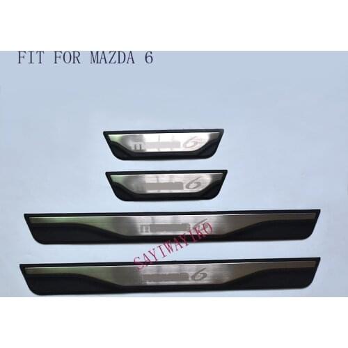Car Styling FIT For 2014 2015 2016 2017 2018 Mazda 6 3 axela Stainless Scuff Plate Door Sills Pedal Protector Trim Accessories