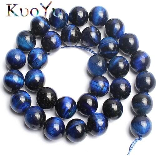 Natural Blue Tiger Eye Stone Beads Round Beads For Jewelry Making 15inch Pick Size 6.8.10.12mm Making Diy Bracelet wholesale