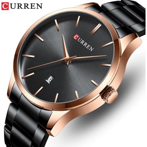 CURREN Top Brand Quartz Watch Men Fashion Sports Mens Watches Business Gentlemen Stainless Steel Clock Male Relogio Masculino