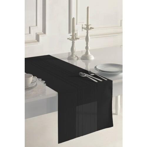 Black Runner American Service Table Cloth 40x140 Cm Trend-858 Wedding Christmas Decoration Tablecloth Luxury
