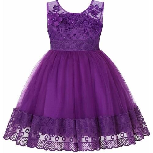 Hetiso Kids Hollow Shoulder Lace Hem Girls Party Dress Summer Princess Sleeveless Cute A Line Children Wedding Dresses For Kids
