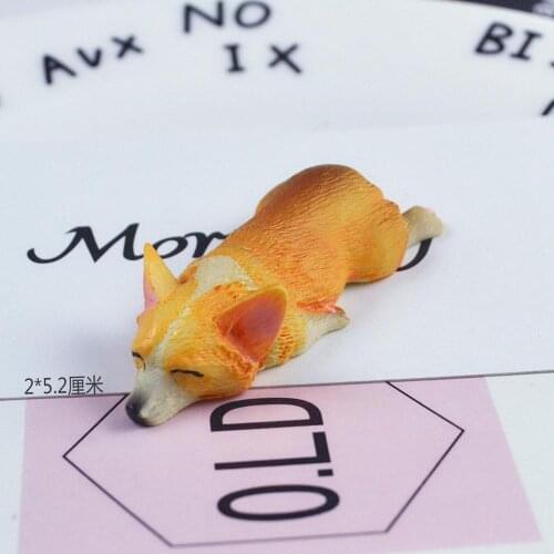 Artificial Resin Puppy Cartoon Mini Art Decoration DIY Temporary Parking Card Phone Number Card Plate Refrigerator Sticker