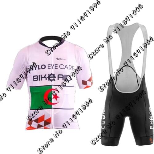 2021 BIKE AID Algerian Champion Cycling Jersey Set Men Clothing Summer Road Bike Shirts Suit Bicycle Bib Shorts Ropa Ciclismo