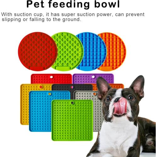 Mat For Dogs Cats Slow Food Bowls Silicone Pets Feeding Lick Pad Pet Slow Feeder Anxiety Food Container Lickimat for Dogs Puppy