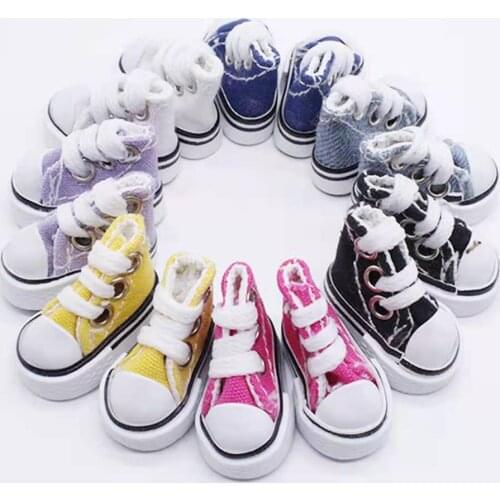 Fashion 3.5cm Canvas Shoes For Barbie Doll Casual Shoes For Blythe 1/6 BJD Dolls Accessories Kids 11.5" Playhouse Cosplay Toys