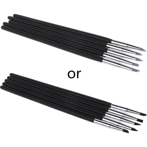 Set of 5pcs Silicone Rubber Shapers Polymer Clay Sculpting Modelling Tools D0AC