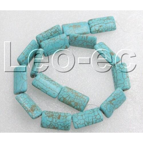 Natural 15X25mm oblong Blue turquoises Loose Strand For Jewelry Making 15" V1299