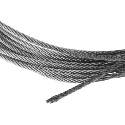 New 5m 304 Stainless Steel Wire Rope Soft Fishing Lifting Cable 7×7 Clothesline R9UC